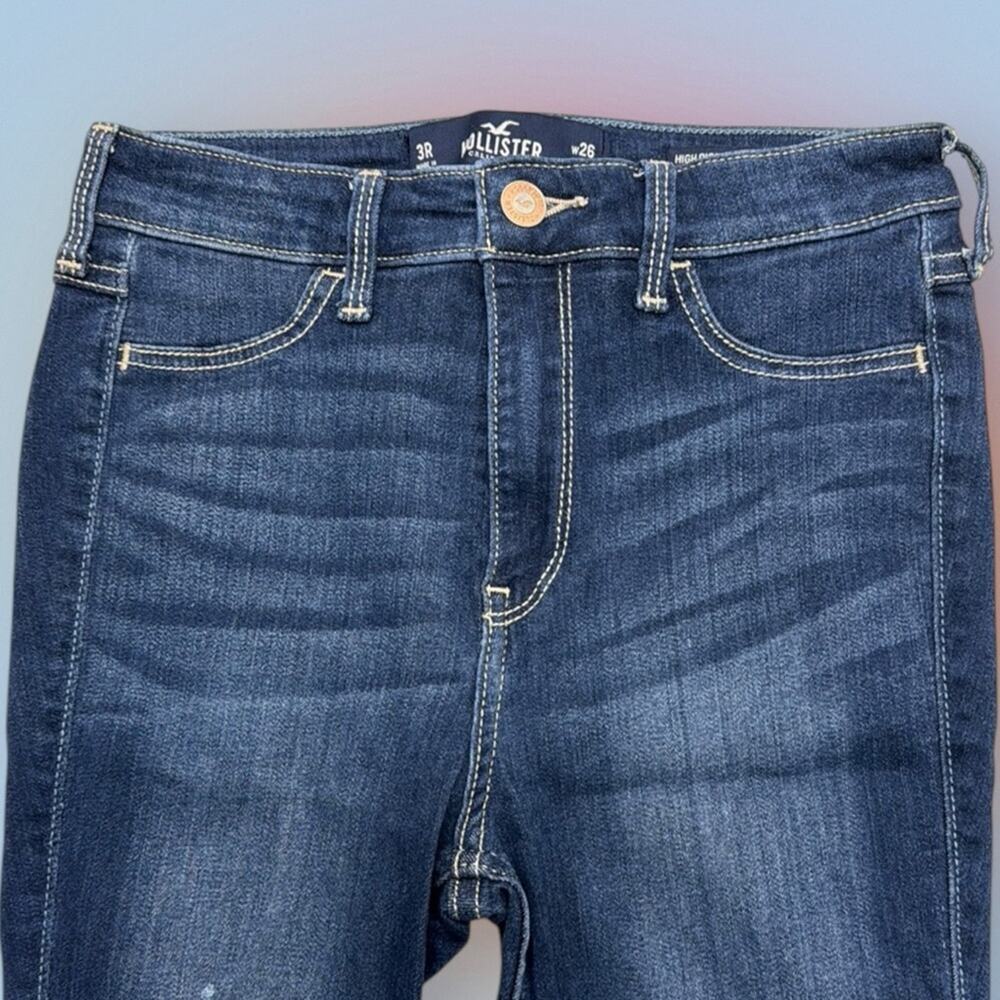 Hollister Women's 26 HIGH RISE JEAN LEGGING Distressed Blue Jeans